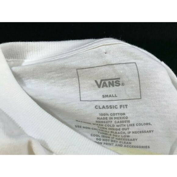 Men's white cotton long sleeve T Shirt VANS NASA Astronaut da Vinci size S New - Picture 6 of 7